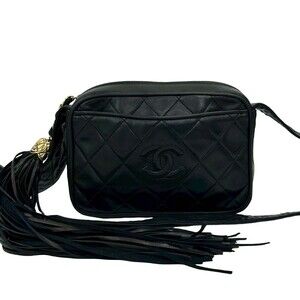 Pre-Loved Chanel Small CC Quilted Lambskin Tassel Camera Bag